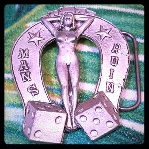 "Man's Ruin" belt buckle